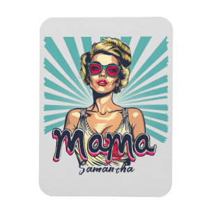Íman Imagem de Pop de Arte (7) da Mamãe Retro Personali