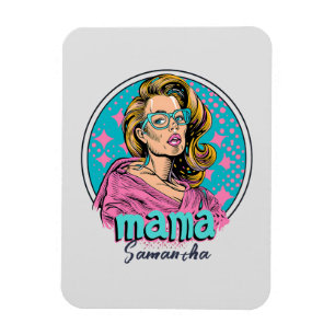 Íman Imagem de Pop de Arte (8) da Mãe Retro Personaliza