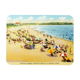 Íman Imagem de Praia do Connecticut de Restauração Vint