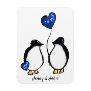 Íman Imagem de presente de pinguins no aniversário de 