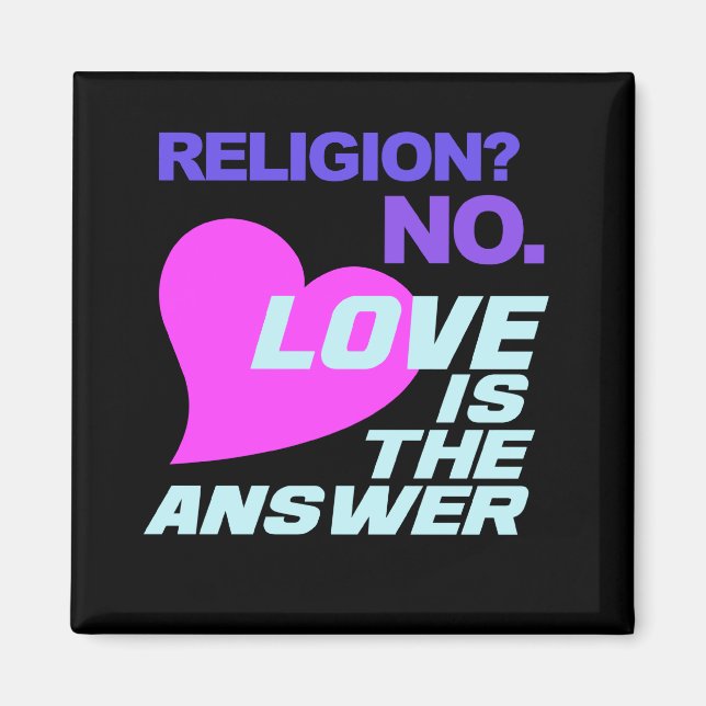 Íman Imagem de Religião e Amor (Frente)