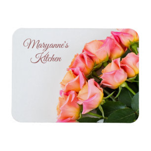 Íman Imagem de Rosas de texto personalizados
