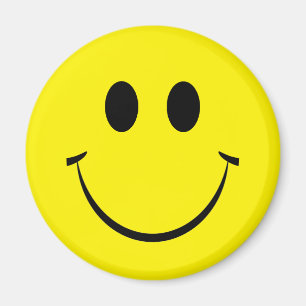Íman Imagem de Rosto Feliz Amarelo