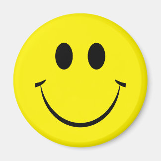 Íman Imagem de Rosto Feliz Amarelo