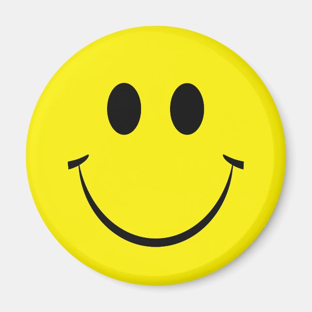 Íman Imagem de Rosto Feliz Amarelo (Frente)