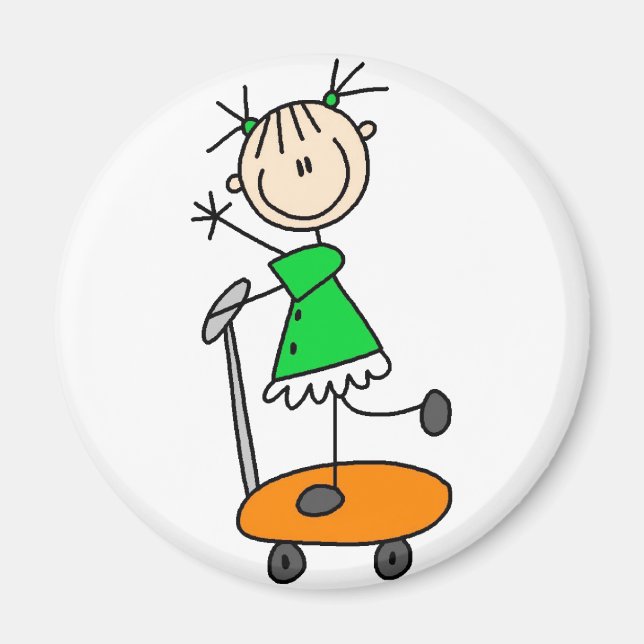 Íman Imagem de Skating Girl Stick (Frente)