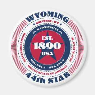 Íman Imagem de Souvenir no Círculo Wyoming