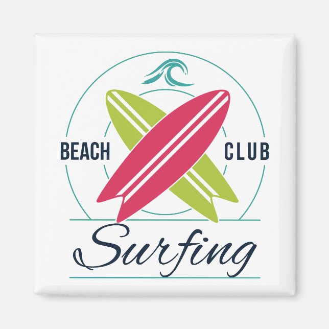 Íman Imagem de surfe do Beach Club (Frente)