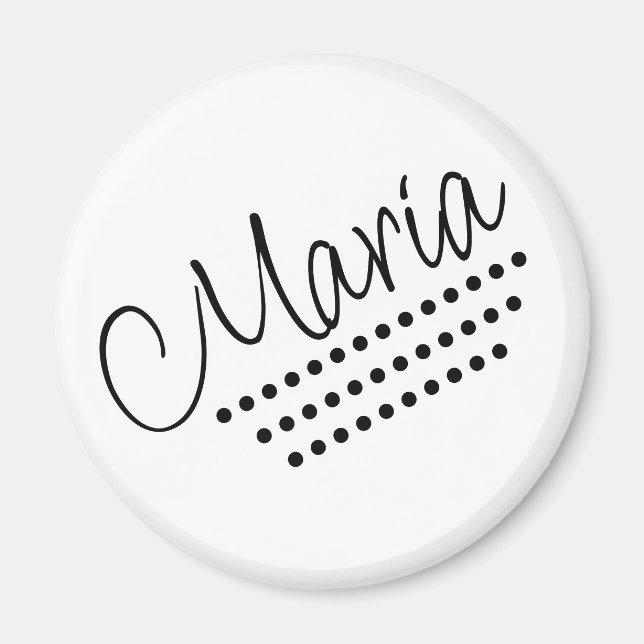 Íman Imagem de Texto do Nome Maria (Frente)