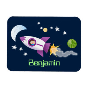 Íman Imagem de um foguete em cartoon espacial