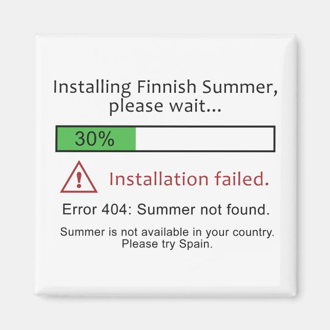 Íman Imagem de Verão finlandês engraçado (Frente)