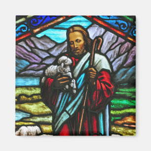 Íman Imagem de vidro manchado do ímã de Jesus