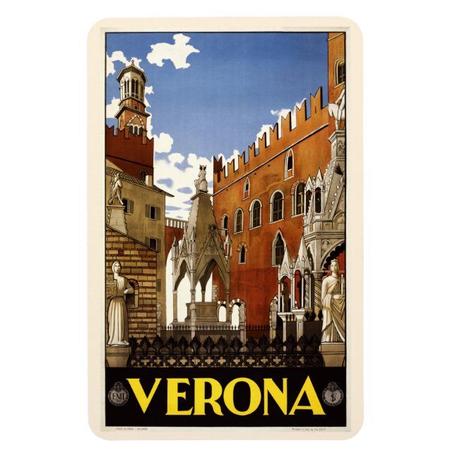 Íman Imagem de Vintage Verona Itália (Vertical)