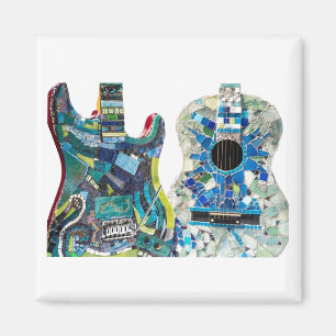 Íman Imagem de violão mosaico - Excelente para salvar