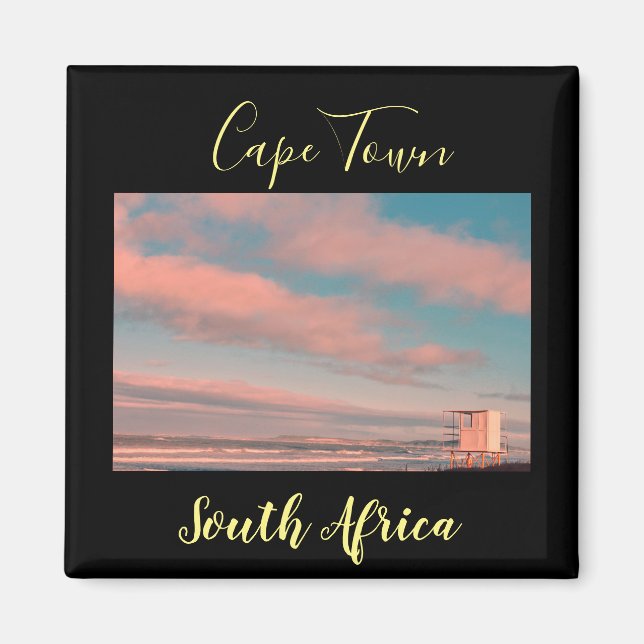 Íman Imagem de Vista Sunset para o Oceano Cidade do Cab (Frente)