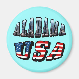 Íman Imagem do Alabama e bandeira dos EUA Font