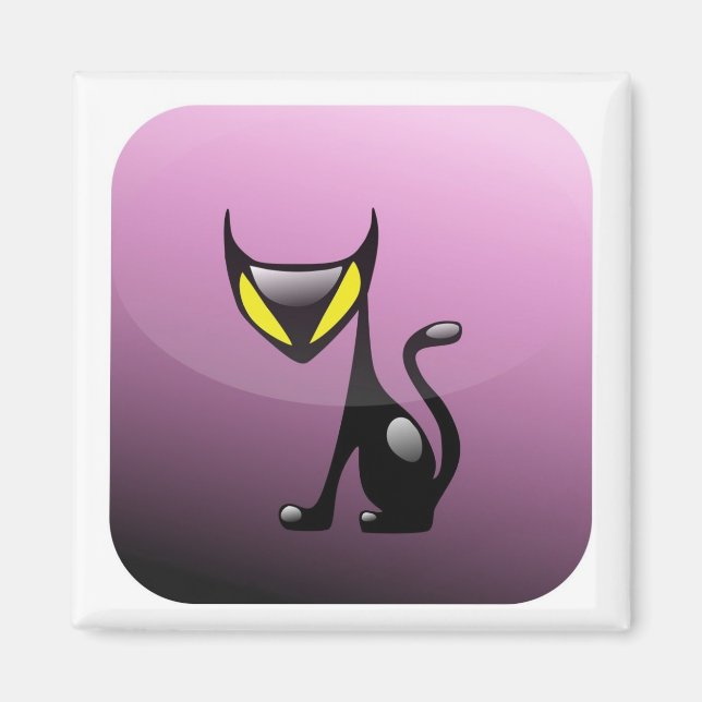 Íman Imagem do Aplicativo do Demon Cat (Frente)