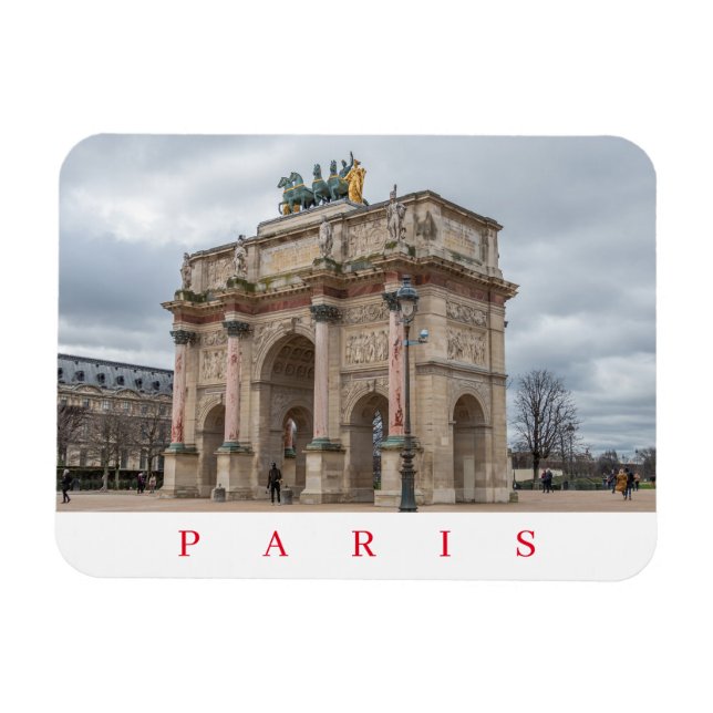 Íman Imagem do Arco de Paris de Triomphe du Carrousel (Horizontal)