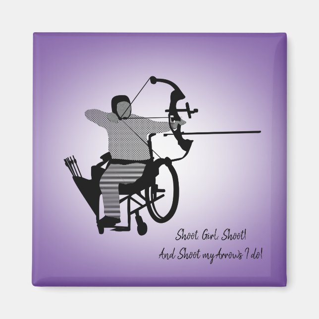 Íman Imagem do Arqueiro Muçulmano da Garota Curvada (Frente)