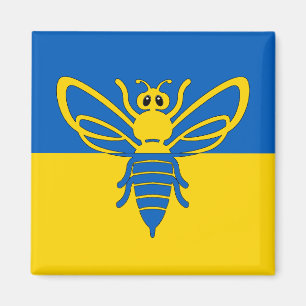 Íman Imagem do Biene vor der ukrainischen Flagge