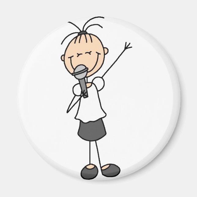 Íman Imagem do Cantor com Figura Stick (Frente)