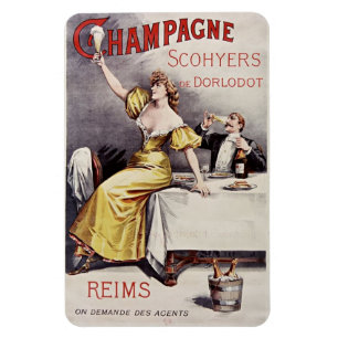 Íman Imagem do Champagne francês Vintage