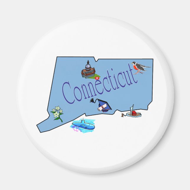 Íman Imagem do Connecticut (Frente)