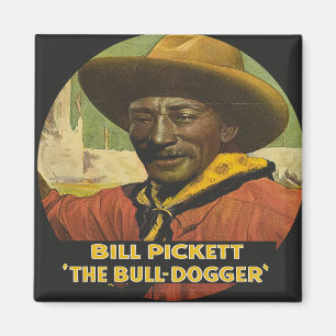 Íman Imagem do Cowboy Negro Steer Dogger