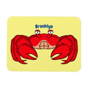 Íman Imagem do desenho animado de caranguejo vermelho-b