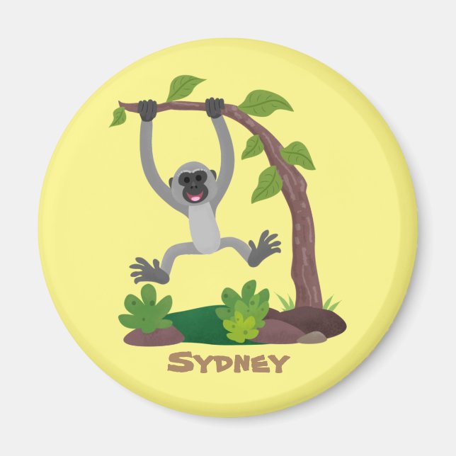 Íman Imagem do desenho animado em forma de fita, feliz  (Frente)