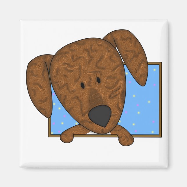 Íman Imagem do desenho animado Plote Hound Magnet (Frente)