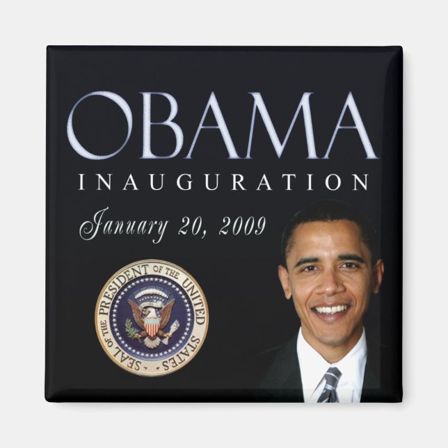 Íman Imagem do Dia da Inauguração de Obama (Frente)