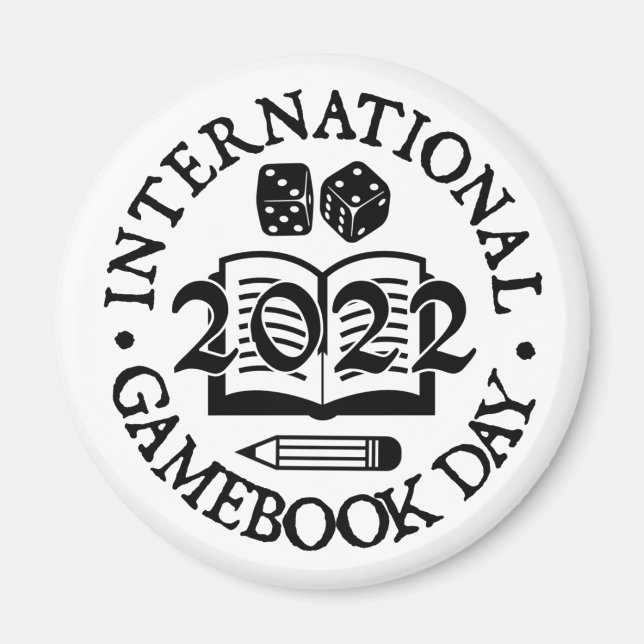 Íman Imagem do Dia Internacional do Gamebook 2022! (Frente)