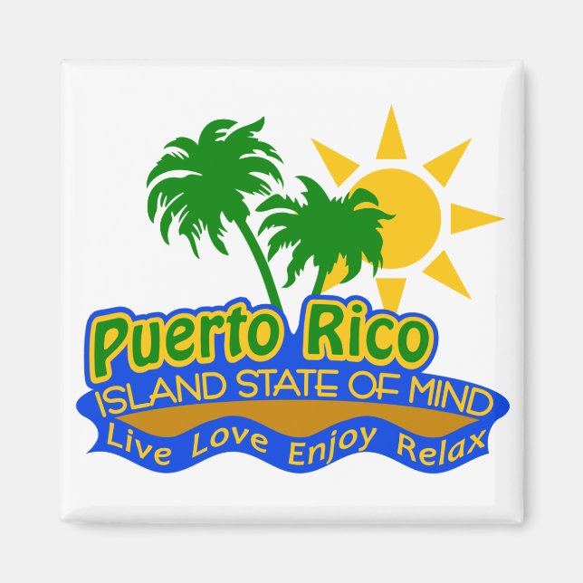 Íman Imagem do Estado de Mente Porto Rico (Frente)