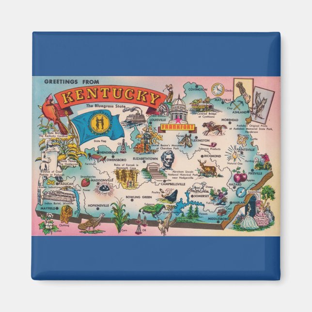 Íman Imagem do Estado do Kentucky (Frente)