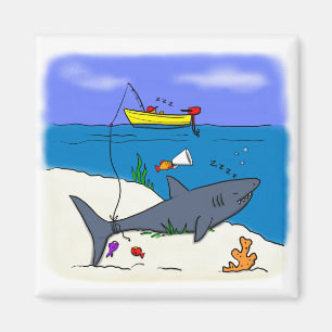 Íman Imagem do frigorífico para a pesca de tubarão