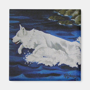 Íman Imagem do German shepherd Branco de abertura