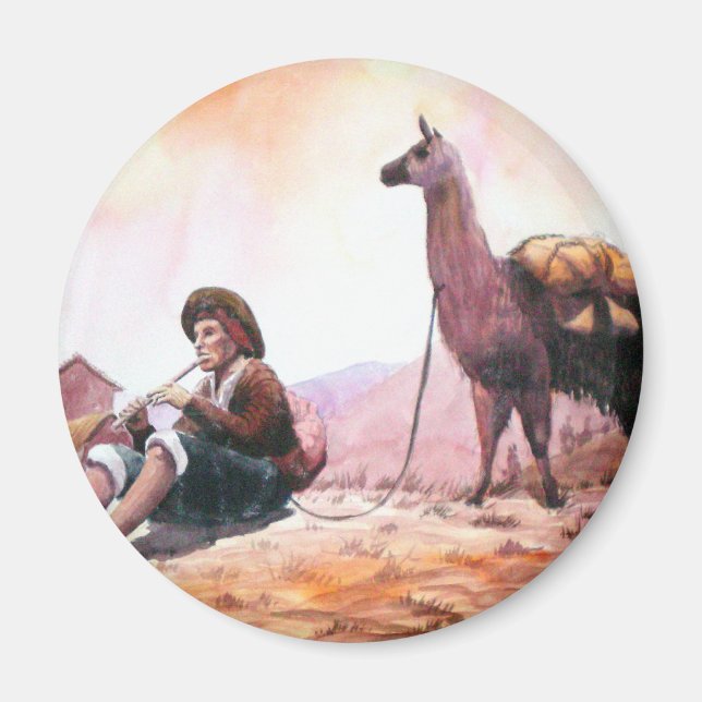 Íman Imagem do Llama Cusco Peru (Frente)