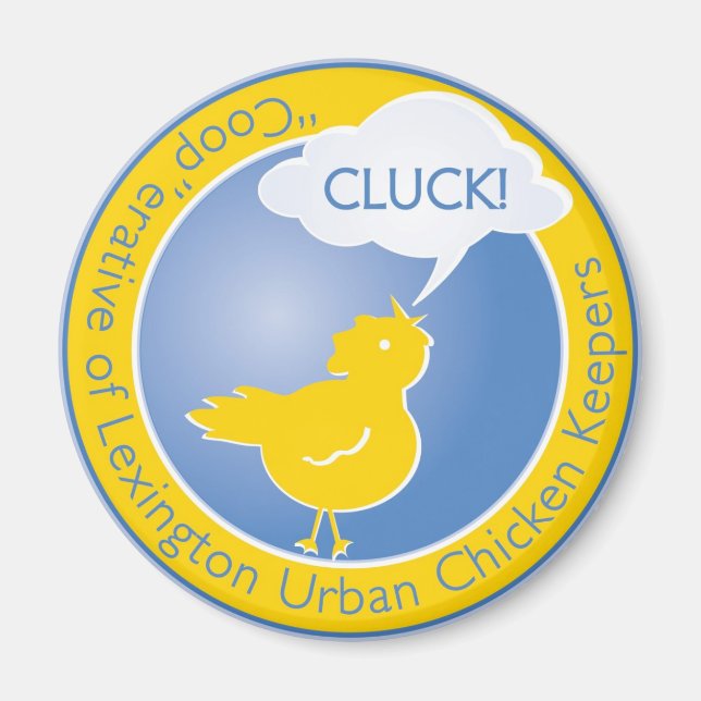 Íman Imagem do logotipo Cluck (Frente)