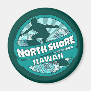 Íman Imagem do logotipo do surfista terrestre North Sho