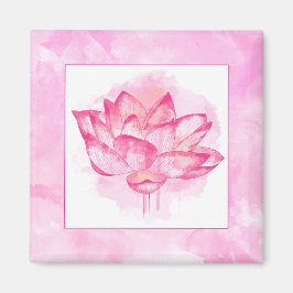 Íman Imagem do Lotus Watercolor