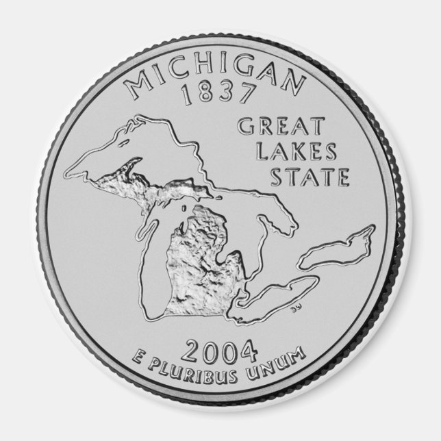 Íman Imagem do Michigan State Quarter 2004 (Frente)