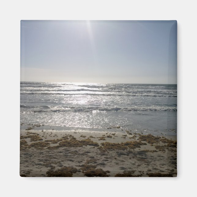 Íman Imagem do nascer do sol da praia (Frente)