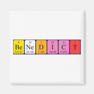 Íman Imagem do nome da mesa periódica Benedict
