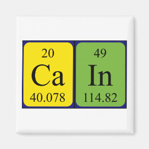 Íman Imagem do nome da mesa periódica Cain