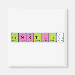 Íman Imagem do nome da mesa periódica de Constantine
