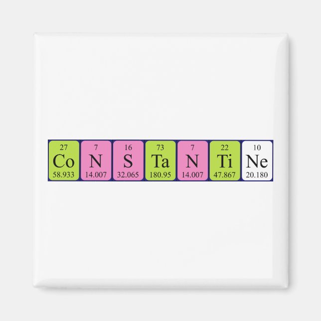 Íman Imagem do nome da mesa periódica de Constantine (Frente)
