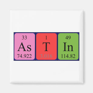 Íman Imagem do nome da mesa periódica do Astin