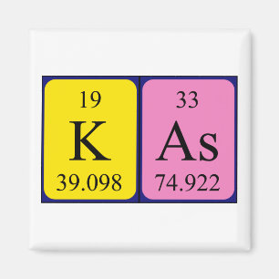 Íman Imagem do nome da mesa periódica do Kas