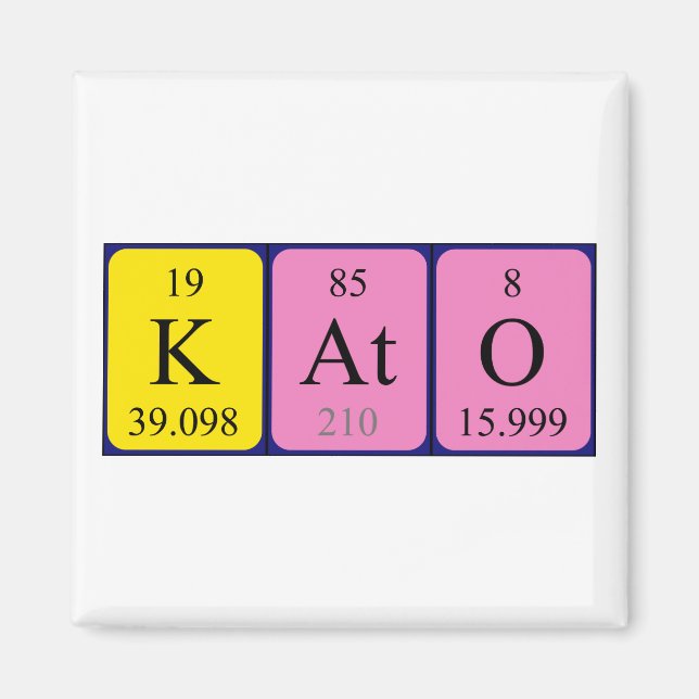 Íman Imagem do nome da mesa periódica do Kato (Frente)